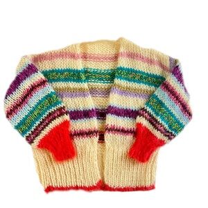 NWOT - Hand Crochet Sweater - Multi Ivory